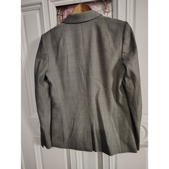 Banana Republic Grey Single Button Wool Blazer Size 8 Career Casual - Picture 5 of 6